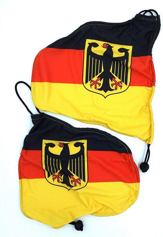 Mirror Flag Germany German with Eagle Car Auto Side Mirror Flag Covers Set of 2.