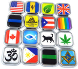 Cancer Zodiac Square Chrome rim Emblem Car 3D Decal Badge Bumper sticker 2"