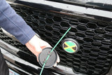 Jamaica flag Car Truck Black Round Grill Badge 3.5" grille chrome emblem