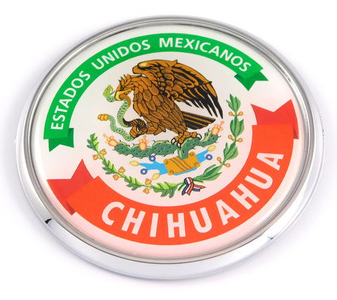 Chihuahua Mexico Mexican State Car Chrome Round Emblem Decal 3D Badge 2.75"