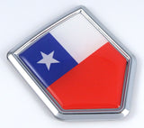 Car Chrome Decals CBSHD042 Chile Flag Chilean Car Chrome Emblem 3D Decal Sticker
