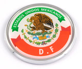 D.F Mexico Mexican State Car Chrome Round Emblem Decal 3D Badge 2.75"