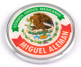 Miguel Aleman Mexico Mexican State Car Chrome Round Emblem Decal 3D Badge 2.75"