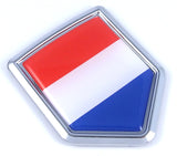 Netherlands Flag Car Chrome Emblem Decal Sticker