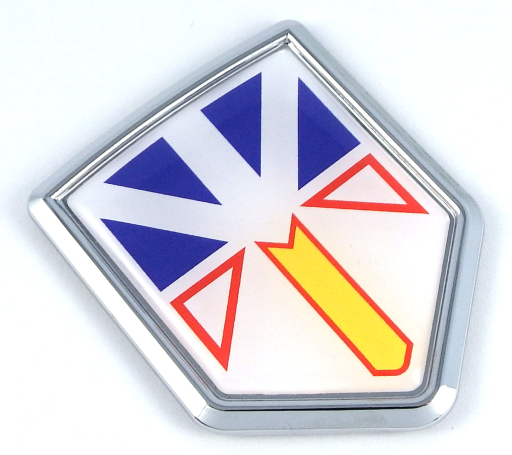 Newfoundland Canada Flag Car Chrome Emblem Decal
