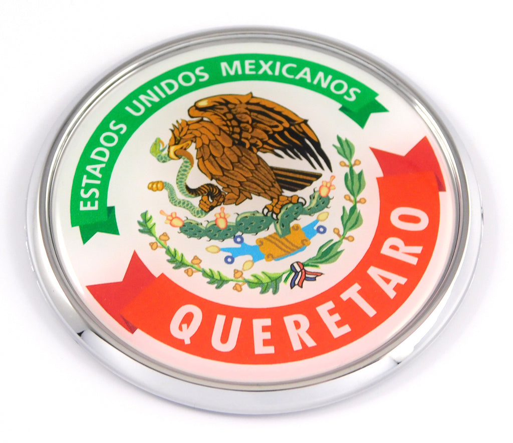 Queretaro Mexico Mexican State Car Chrome Round Emblem Decal 3D Badge 2.75"