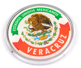 Veracruz Mexico Mexican State Car Chrome Round Emblem Decal 3D Badge 2.75"