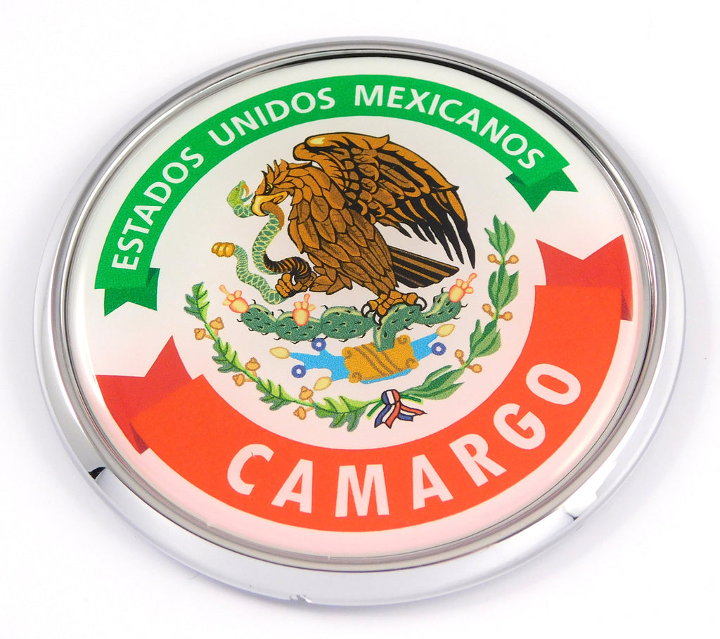 Camargo Mexico Mexican State Car Chrome Round Emblem Decal 3D Badge 2.75"