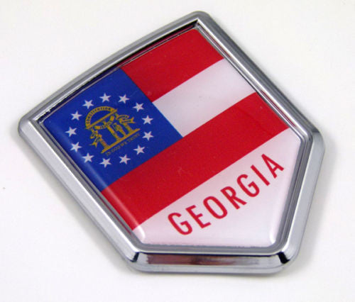 Georgia GA USA State Flag Car Chrome Emblem Decal Sticker bike laptop boat 3dd Sticker badge