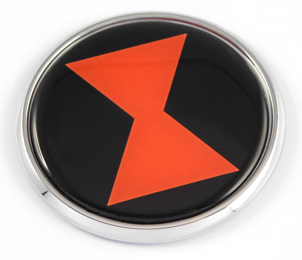 Black Widow flag Car Chrome Round Emblem Decal 3D Badge 2.75"