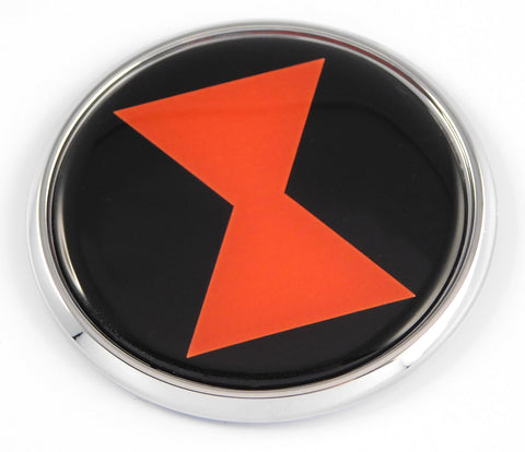 Black Widow flag Car Chrome Round Emblem Decal 3D Badge 2.75"