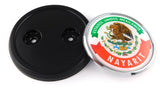 Nayarit Mexico Car Truck Grill Black Badge 3.5" grille chrome emblem