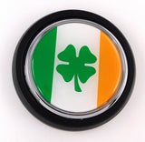 Ireland Irish flag Car Truck Black Round Grill Badge 3.5" grille chrome emblem