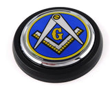 Mason BLUE Masonic Car Truck Black Round Grill Badge 3.5 grille chrome emblem