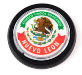 Nuevo Leon Mexico Car Truck Grill Black Badge 3.5" grille chrome emblem