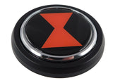 Black Widow Car Truck Black Round Grill Badge 3.5" grille chrome emblem