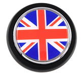 Great Britain flag Car Truck Black Round Grill Badge 3.5" grille chrome emblem