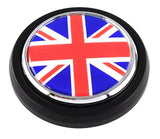 Great Britain flag Car Truck Black Round Grill Badge 3.5" grille chrome emblem