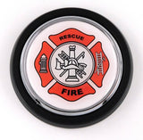 Fire Fighter firefighter Car Truck Grill Badge black 3.5" grille chrome emblem