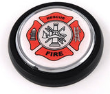 Fire Fighter firefighter Car Truck Grill Badge black 3.5" grille chrome emblem