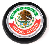 Miguel Aleman Mexico Car Truck Grill Black Badge 3.5" grille chrome emblem