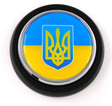 Ukraine flag Trident Tryzub Car Truck Grill black Badge 3.5 grille chrome emblem