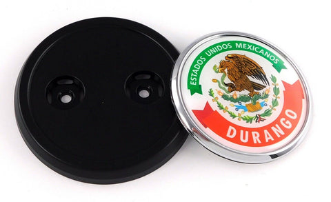 Durango Mexico Car Truck Grill Black Badge 3.5" grille chrome emblem