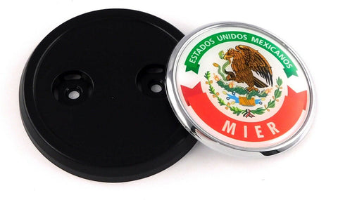 MIER Mexico Car Truck Grill Black Badge 3.5" grille chrome emblem