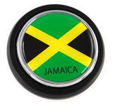 Jamaica flag Car Truck Black Round Grill Badge 3.5" grille chrome emblem