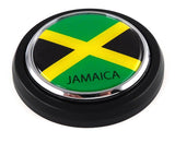 Jamaica flag Car Truck Black Round Grill Badge 3.5" grille chrome emblem