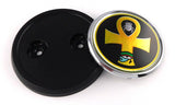 Ankh Car Truck Black Round Grill Badge 3.5" Black grille chrome emblem