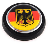 Germany German flag Car Truck Black Round Grill Badge 3.5 grille chrome emblem