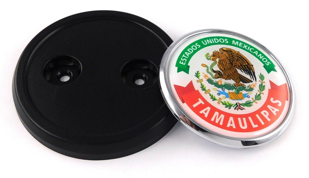 Tamaulipas Mexico Car Truck Grill Black Badge 3.5" grille chrome emblem