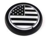 USA BLACK American flag Car Truck Grill black Badge 3.5" grille chrome emblem