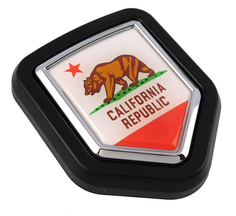California USA flag Car Truck Black Shield Grill Badge grille chrome emblem