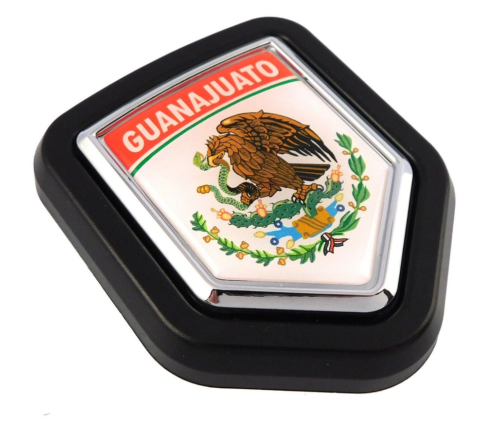 Guanajuato Mexico flag car truck black Shield Grill Badge grille mount emblem