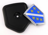 Bosnia flag Car Truck Black Shield Grill Badge chrome grille emblem