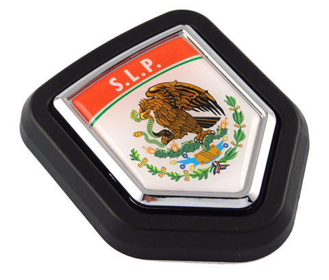 SLP S.L.P. Mexico flag car truck black Shield Grill Badge grille mount emblem