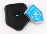 United Nations flag Car Truck Black Shield Grill Badge chrome grille emblem