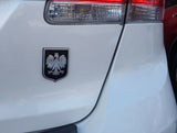 Poland Polska Eagle Black Chrome plastic car emblem decal sticker crest PBC