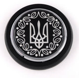 Ukraine Trident BLACK Tryzub Car Truck Grill Badge 3.5" grille chrome emblem