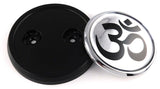 Aum Om Car Truck Black Round Grill Badge 3.5" grille chrome emblem