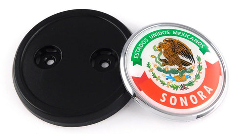 Sonora Mexico Car Truck Grill Black Badge 3.5" grille chrome emblem