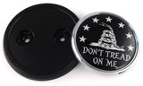 Don't Tread on Me Car Truck Black Round Grill Badge 3.5" grille chrome emblem