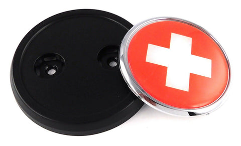 Switzerland Swiss Car Truck Black round Grill Badge 3.5" grille chrome emblem