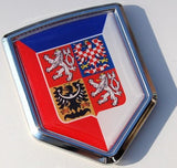 Czech republic Flag Car Chrome Emblem 3D Decal Sticker shield crest